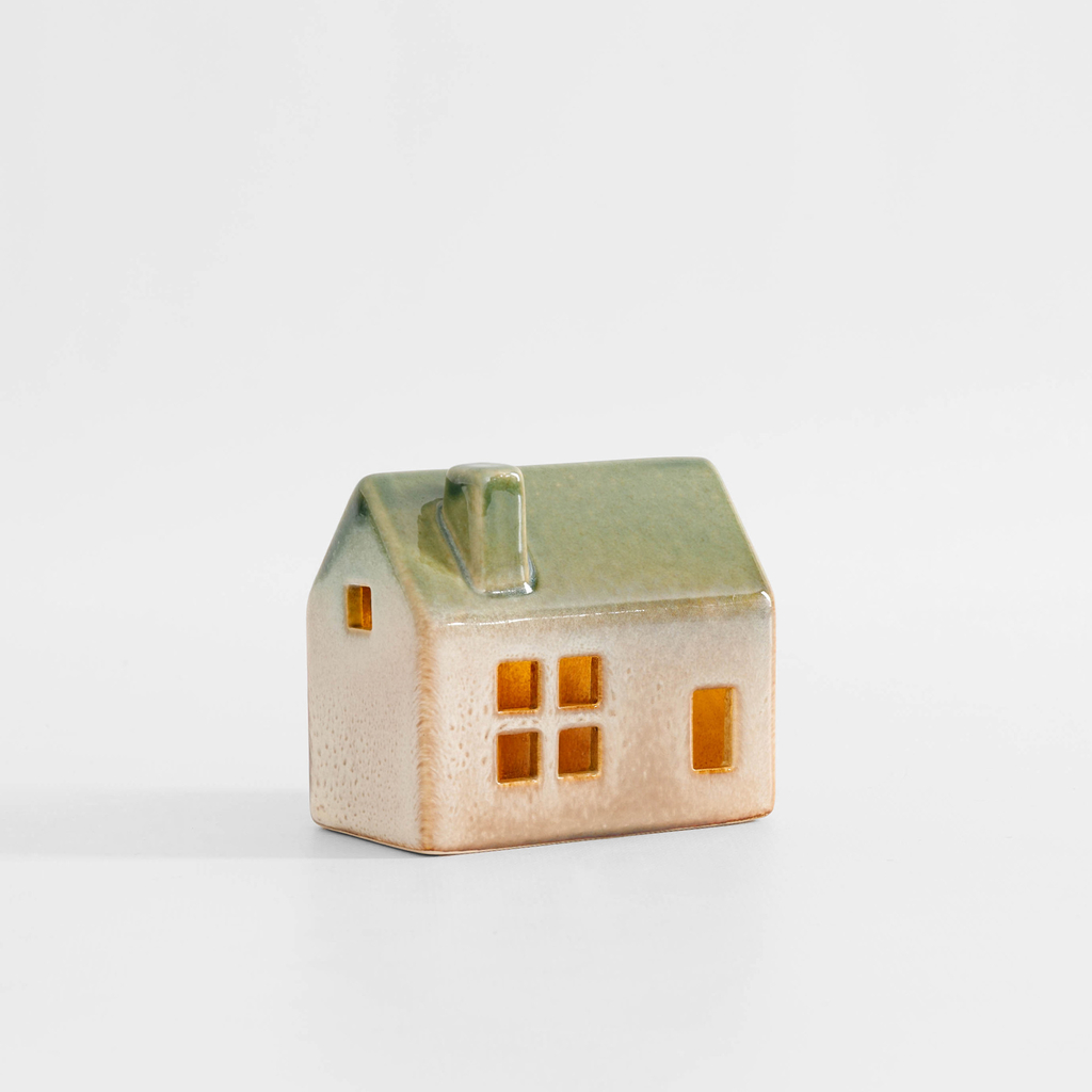 Vánoční dekorace LED vánoční chaloupka, 8 cm, MIX