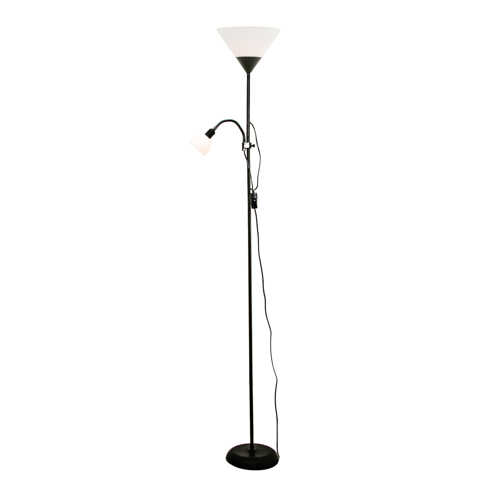 Černá stojací lampa E14 E27