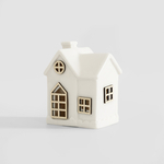 Dekorativní LED domek bílý 14 cm