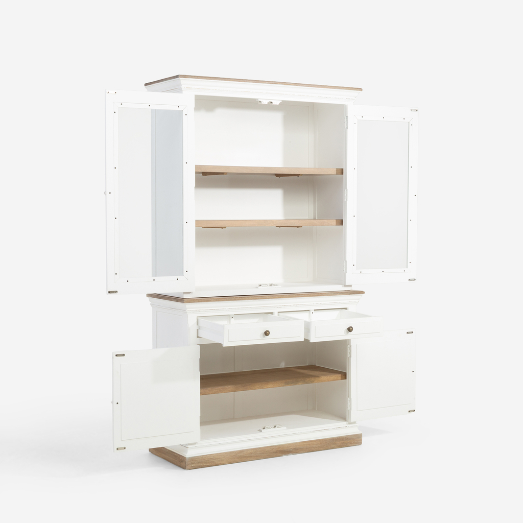 Rustikální vitrína starý ořech ALVERA 110 cm