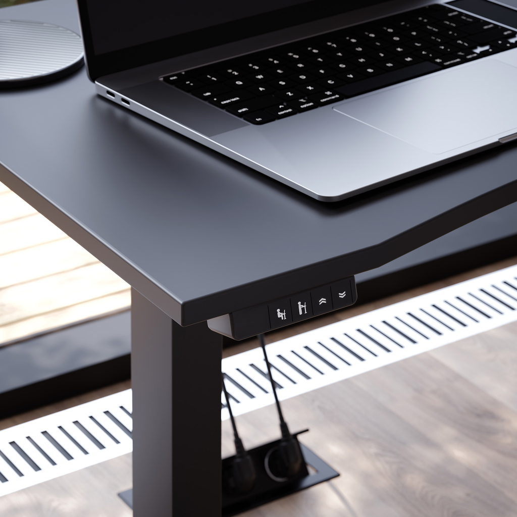 Polohovací stůl SMOOTH černý 140x58 cm