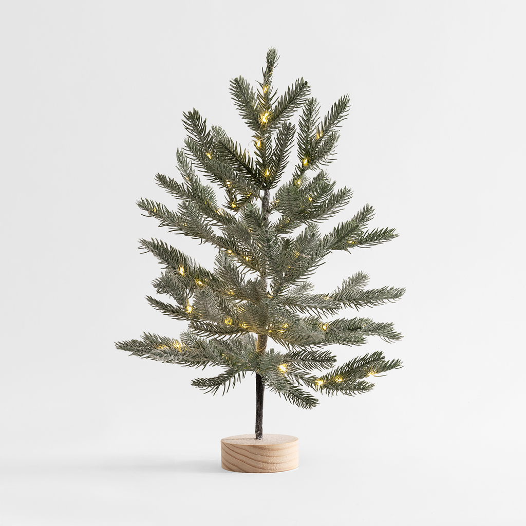 Vánoční zelený stromek 80 LED 3AA 60 cm