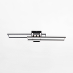 Lampa sufitowa LED ramka czarna LUMENZ z pilotem