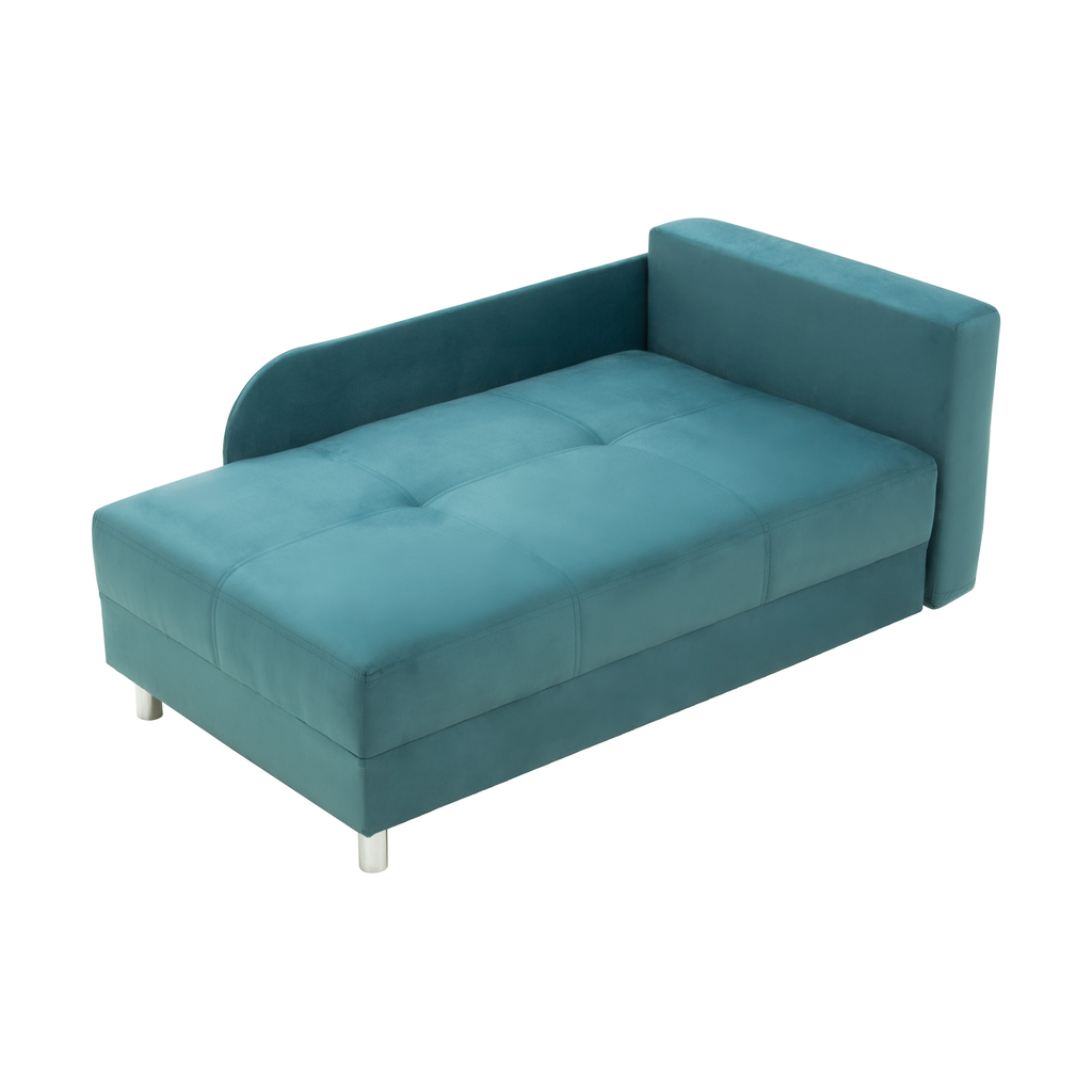 Modro-žlutá rozkládací pohovka LETTO pravá