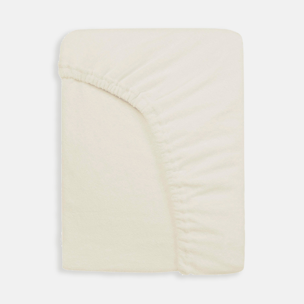 Froté prostěradlo s gumou ecru PREMIUM 90x200 cm