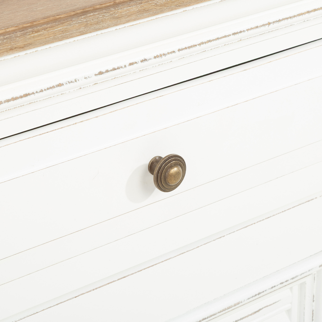 Rustikální vitrína starý ořech ALVERA 110 cm