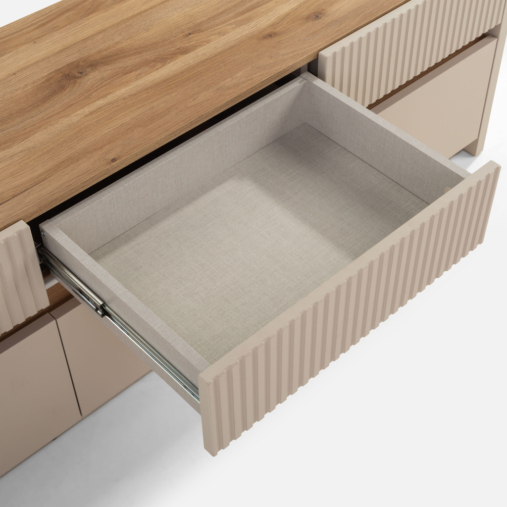 TV skříňka s osvětlením OAK SQUERE