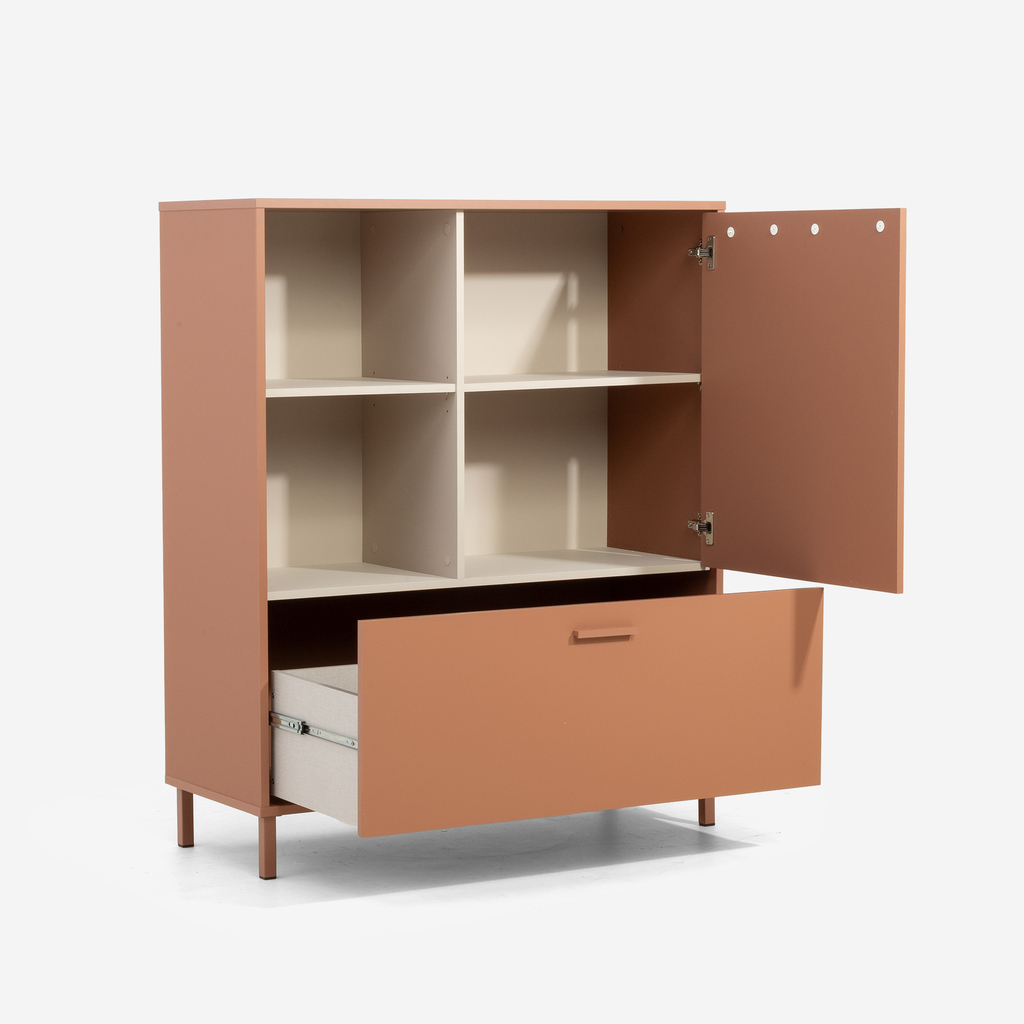 Komoda s šuplíkem terracotta MILLES