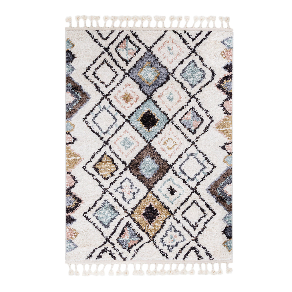 Koberec boho s kosočtverci ALASKA 200x290 cm