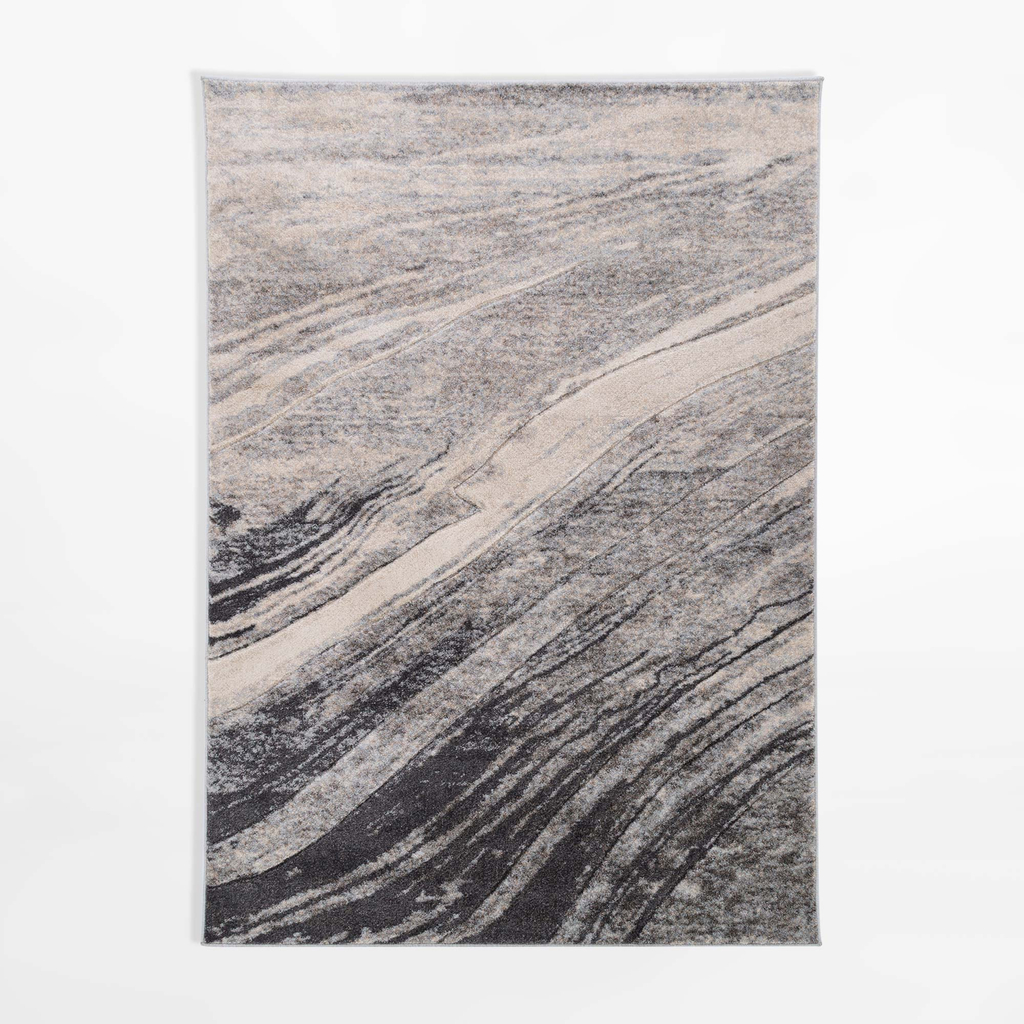 Šedý abstraktní koberec KERY 200x290 cm