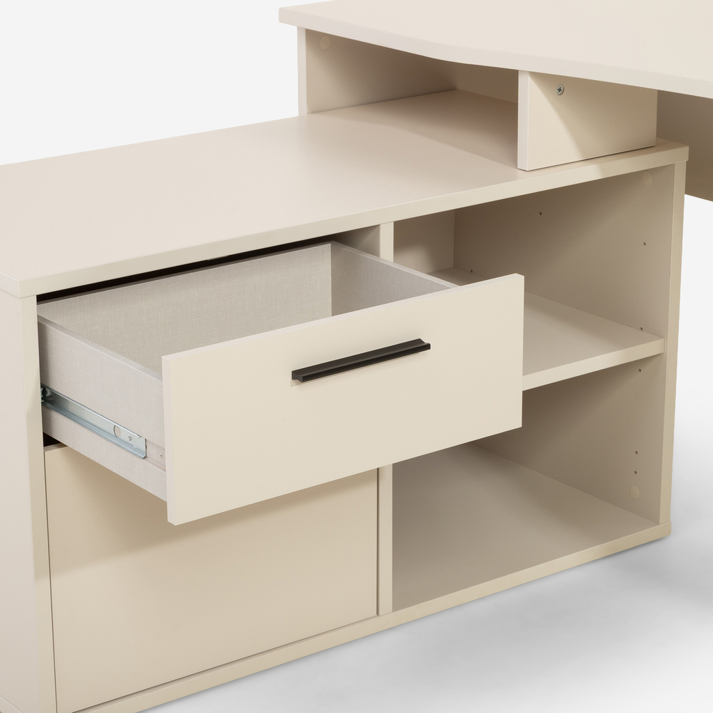 Rohový psací stůl s komodou TEZAUR