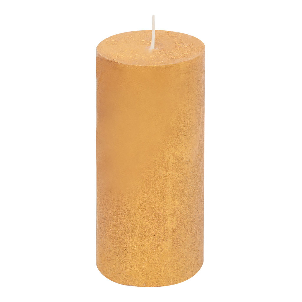 Zlatá svíčka RUSTIC 6,5 x 14 cm