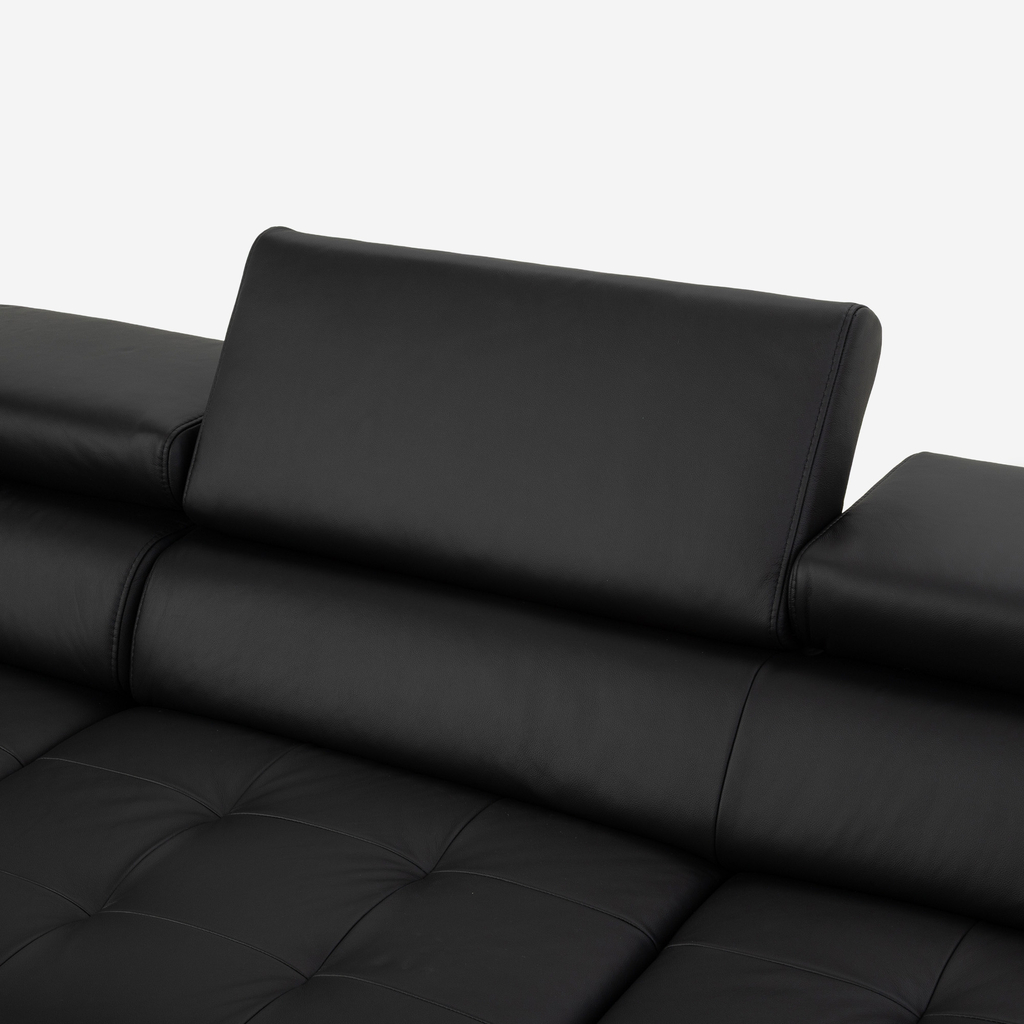 Rozkládací kožená rohová sedací souprava VANILLA NEW levá