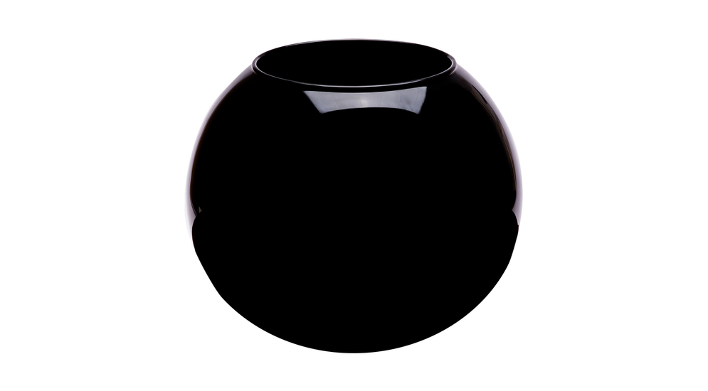Černá kulatá váza 17 cm