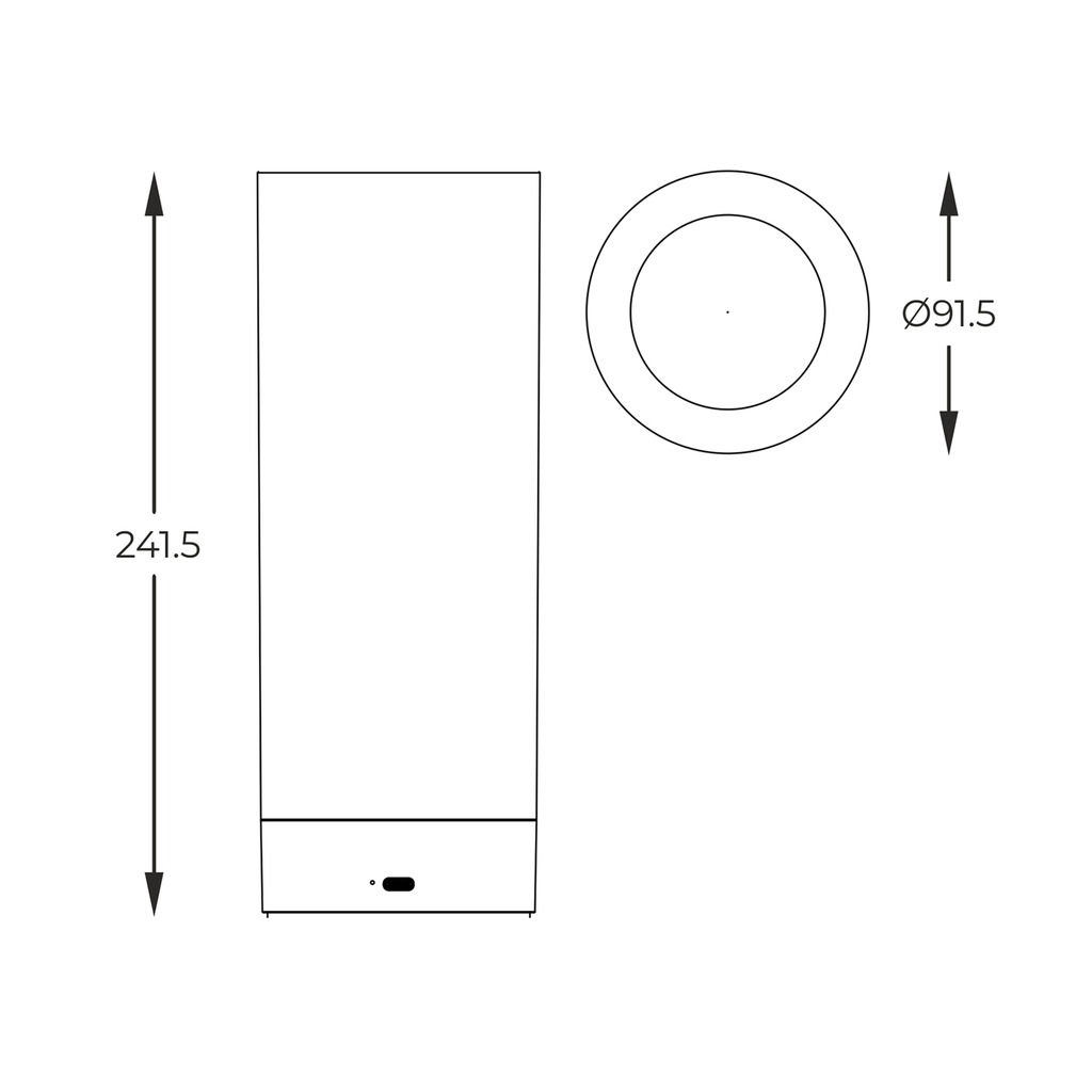 Venkovní stolní lampa s vláknem ESTERNO 24 cm