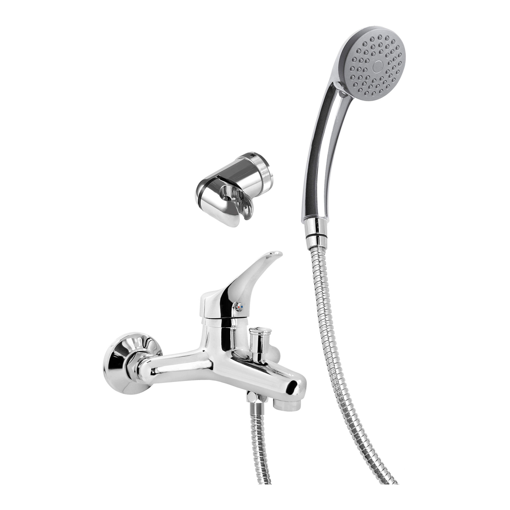 Nástěnná vanová baterie se sprchovým setem chrom JOKO