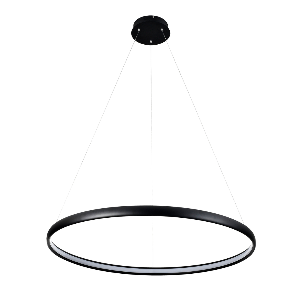 Černé závěsné LED svítidlo CARLO 80 cm
