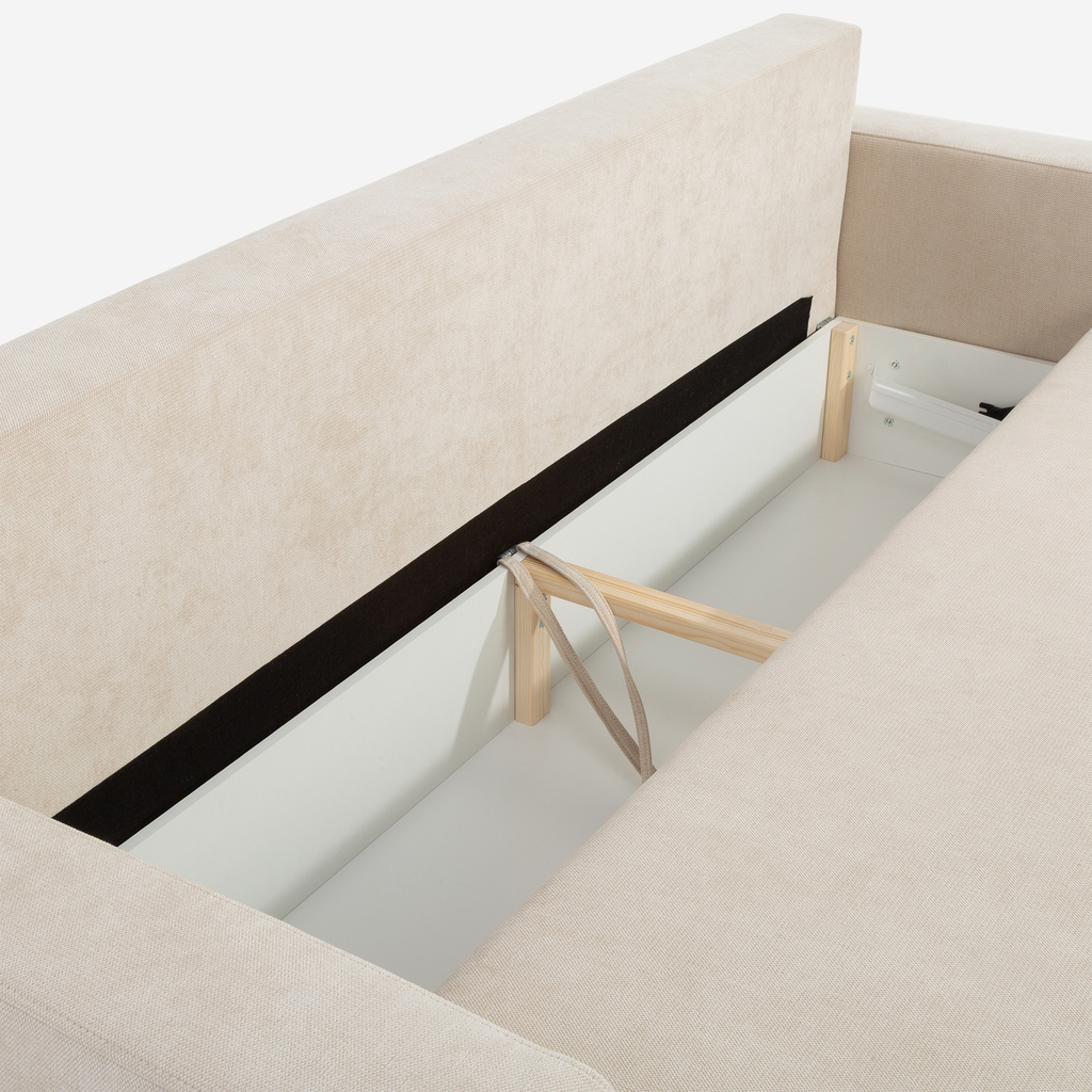 Rozkládací pohovka s prošíváním béžová LILA