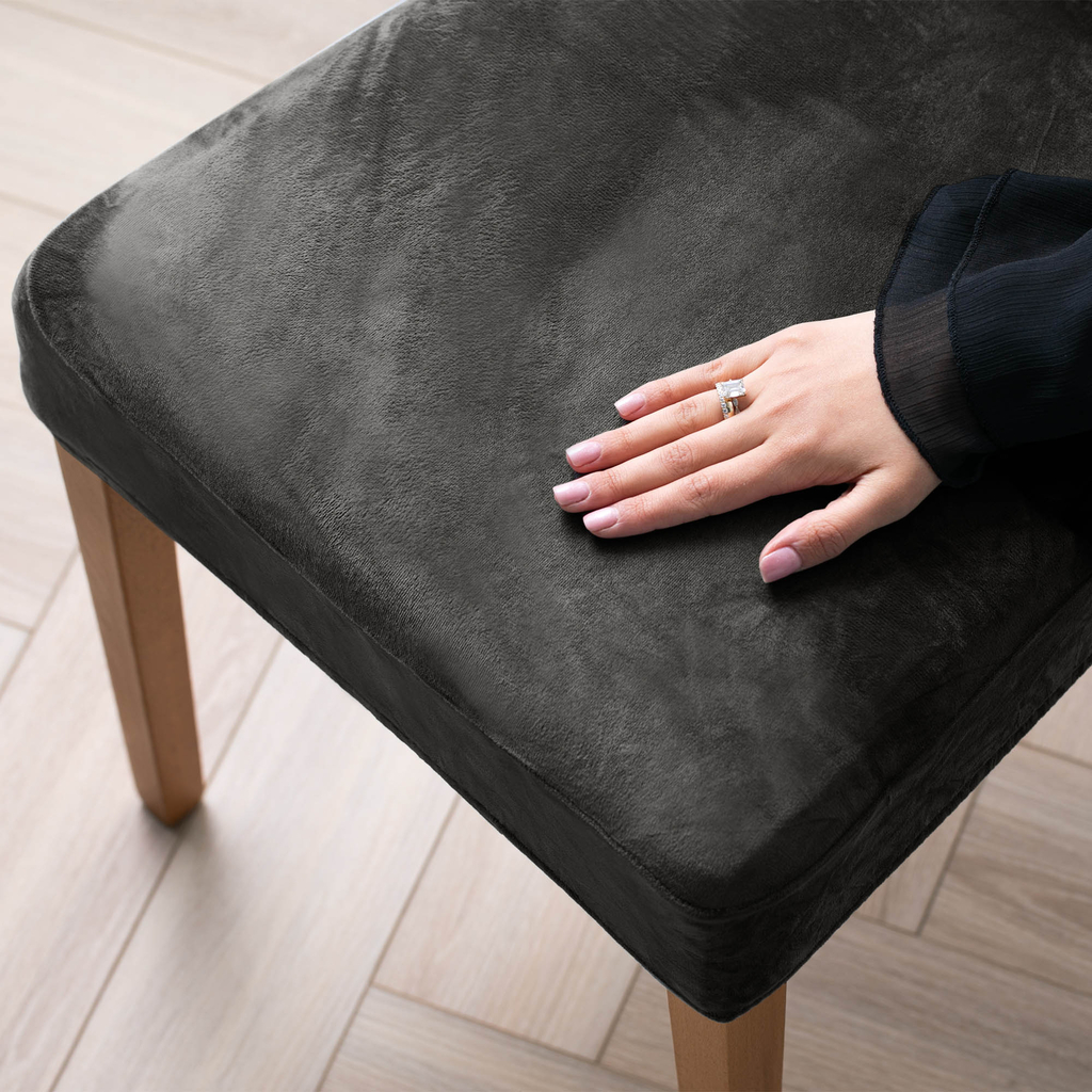 Potah na židli tmavě šedý SENTO 40x40