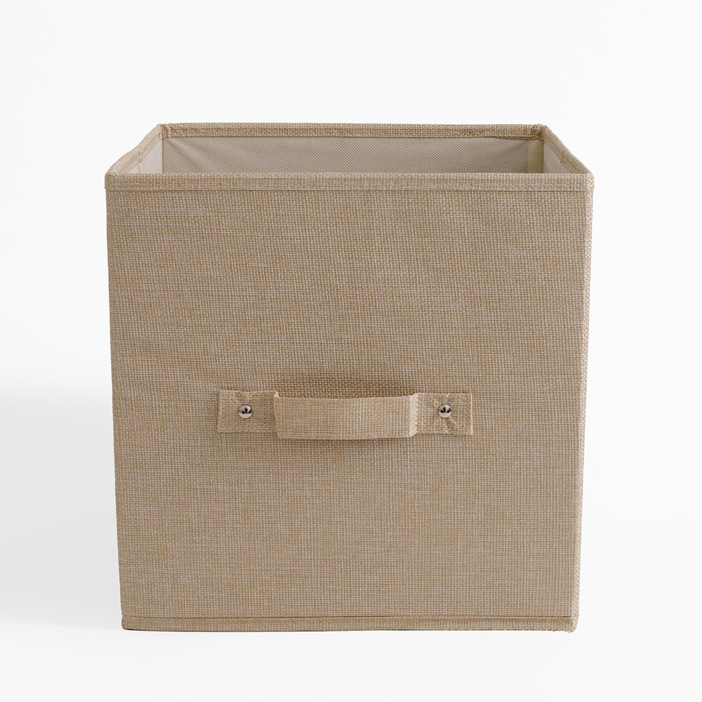 Skládací úložný box 28x28x28 cm, béžový