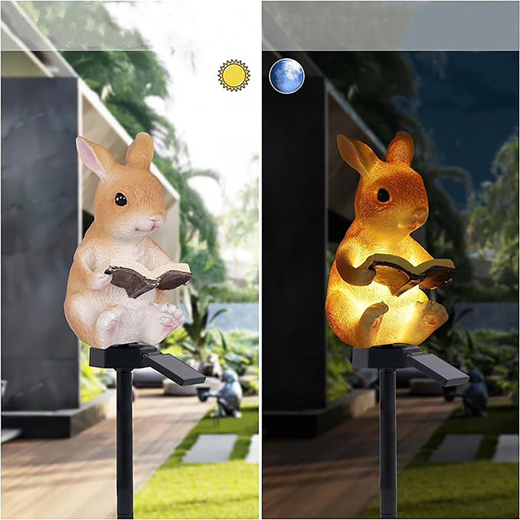 Venkovní solární LED dekorace IP44 KRÁLÍK