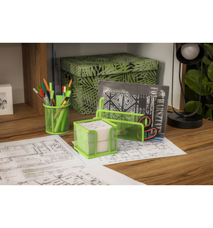Zelený kancelářský set na psací stůl, 4 kusy