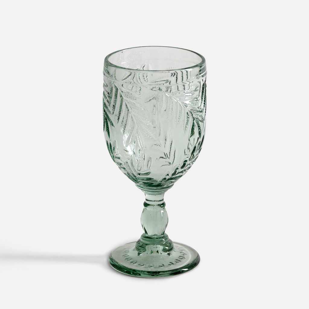 Zelená sklenice na stopce 320 ml