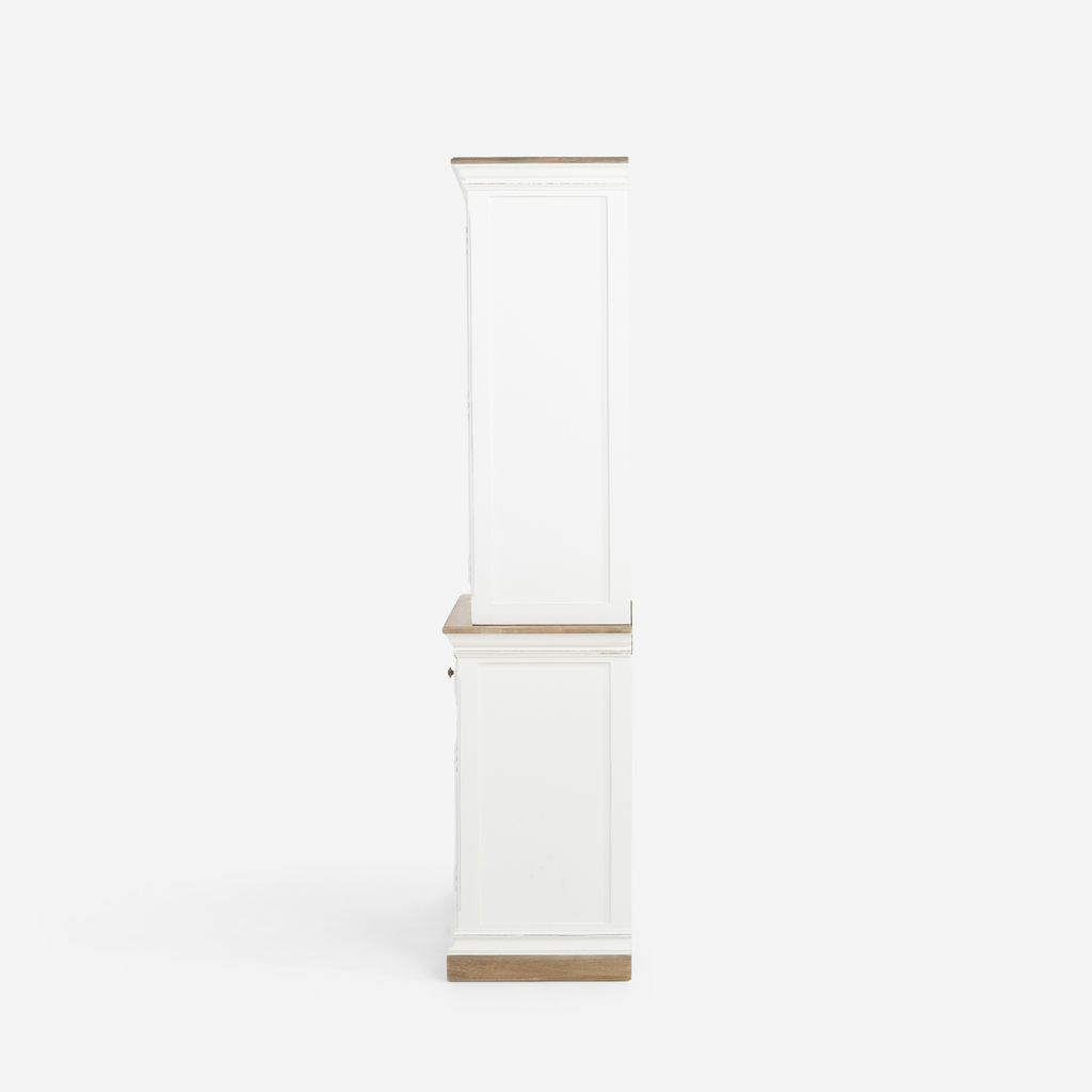 Rustikální vitrína starý ořech ALVERA 110 cm