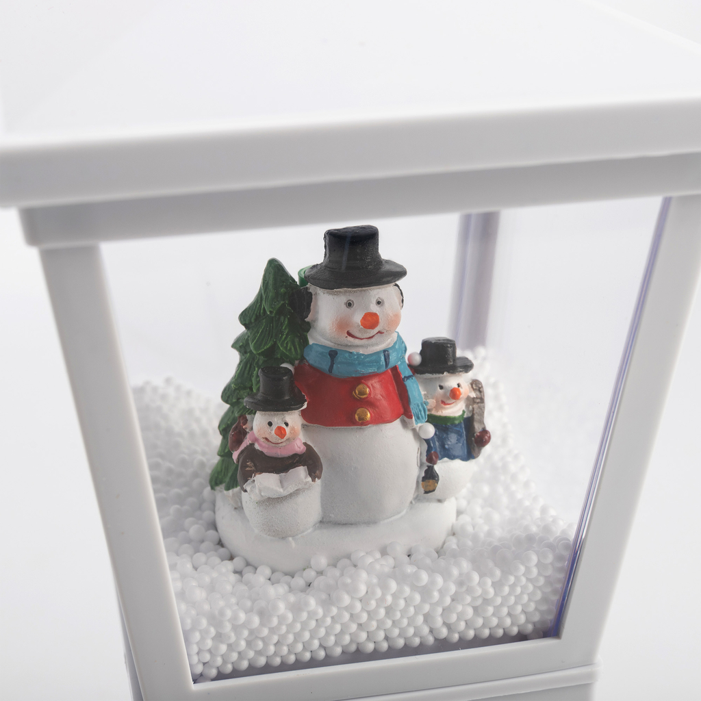 Dekorace hrající lucerna LED bílá