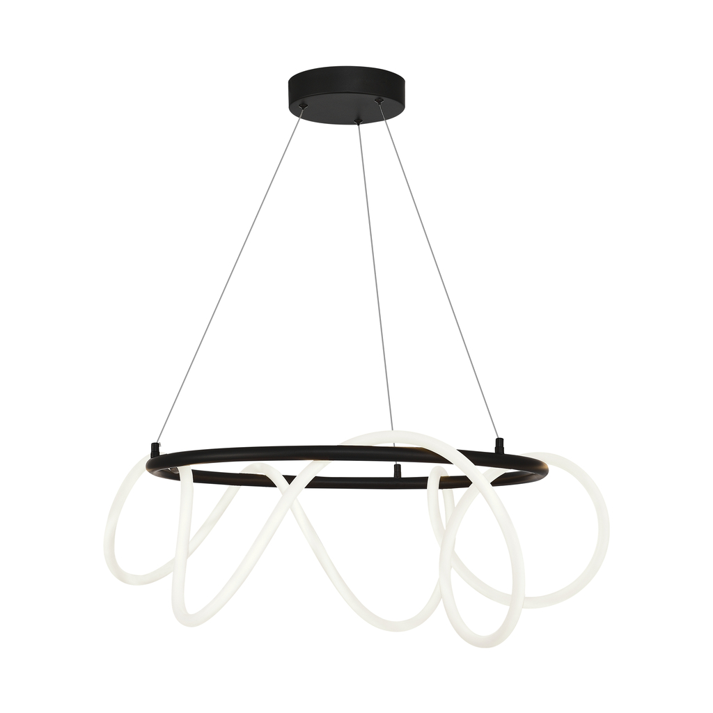 Černé moderní závěsné LED svítidlo BALBO