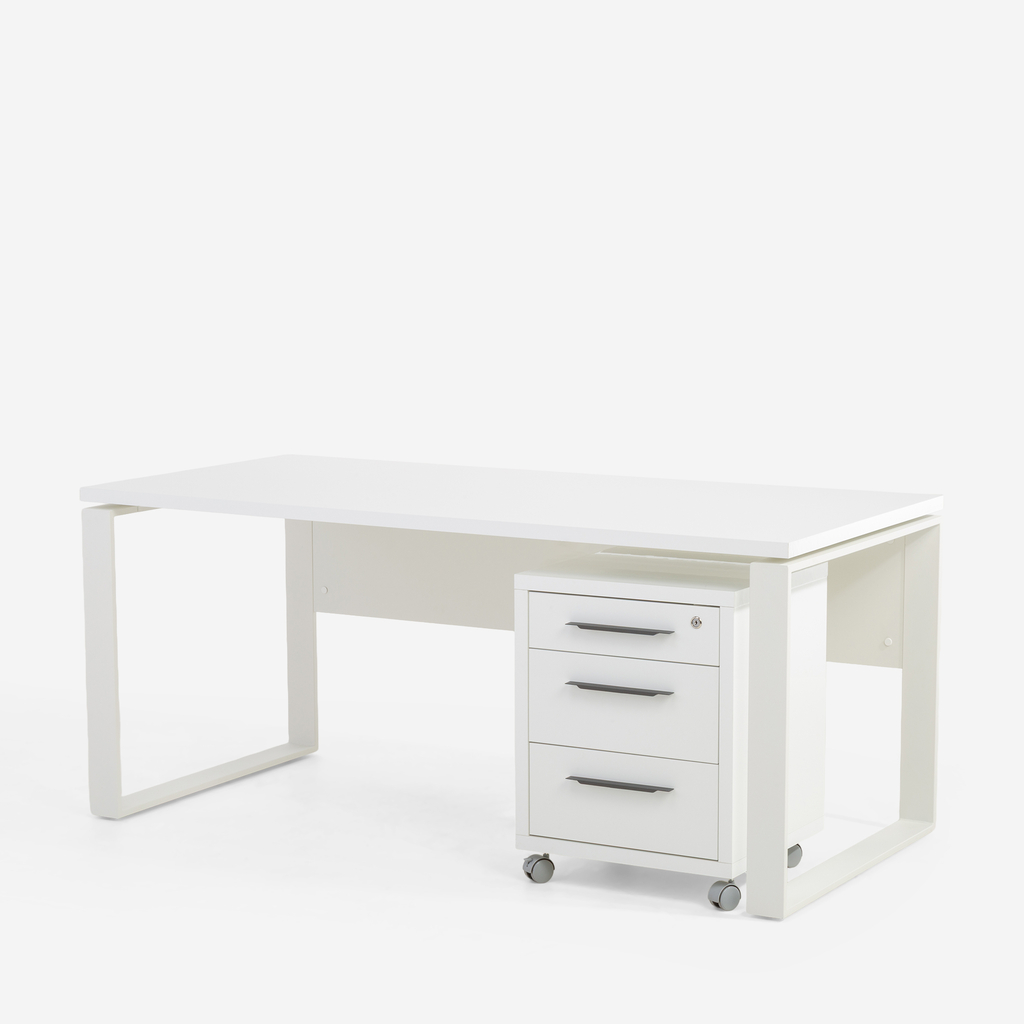 Psací stůl DISEGNO WHITE OFFICE 170 cm bílý lesk