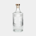 Butelka szklana ryflowana z korkiem 500 ml