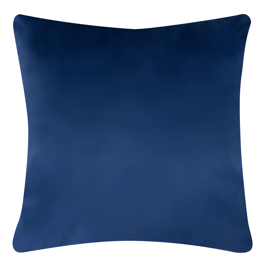Velurový povlak na polštář tmavěmodrý SIENNA 45x45 cm