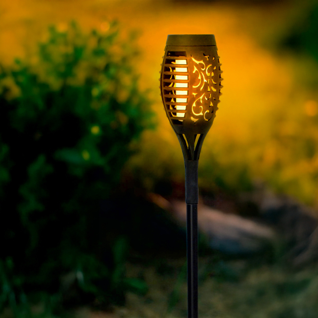 Venkovní solární lampa IP44 černá 50 cm