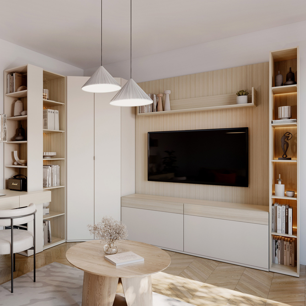 Rohová šatní skříň 2-dveřová CHARLIE