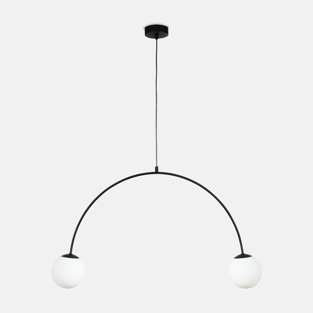 Lampa wisząca 2 kule czarna NOVA
