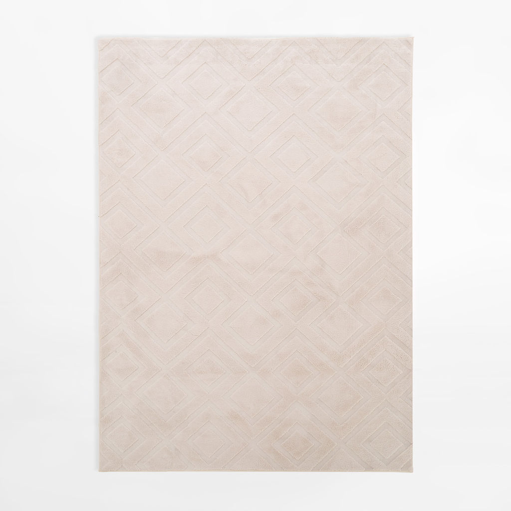 Koberec geometrický MODERNO, krémový, 160x230 cm