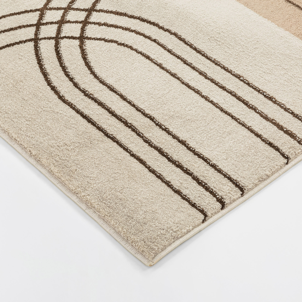 Koberec art déco béžový MILLEY 120x170 cm