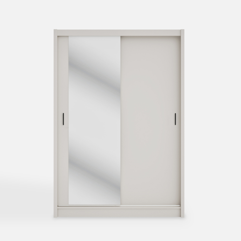 Šatní skříň se zrcadlem NESS 150 cm kašmír
