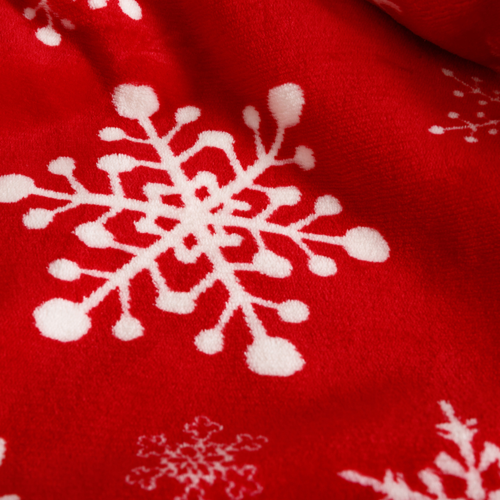 Vánoční deka se sněhovými vločkami SHERPA 150x200 cm