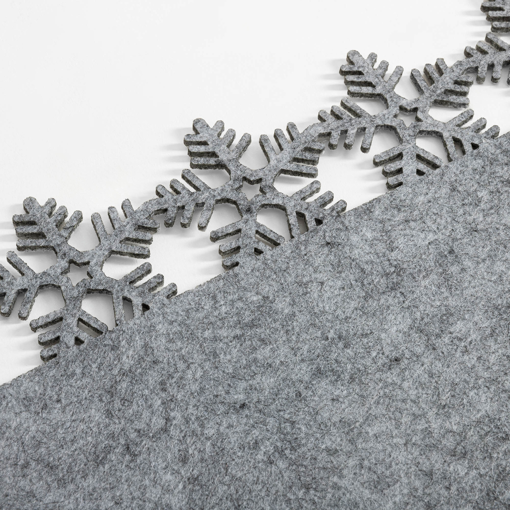 Filcová vánoční podložka šedá 30x45 cm