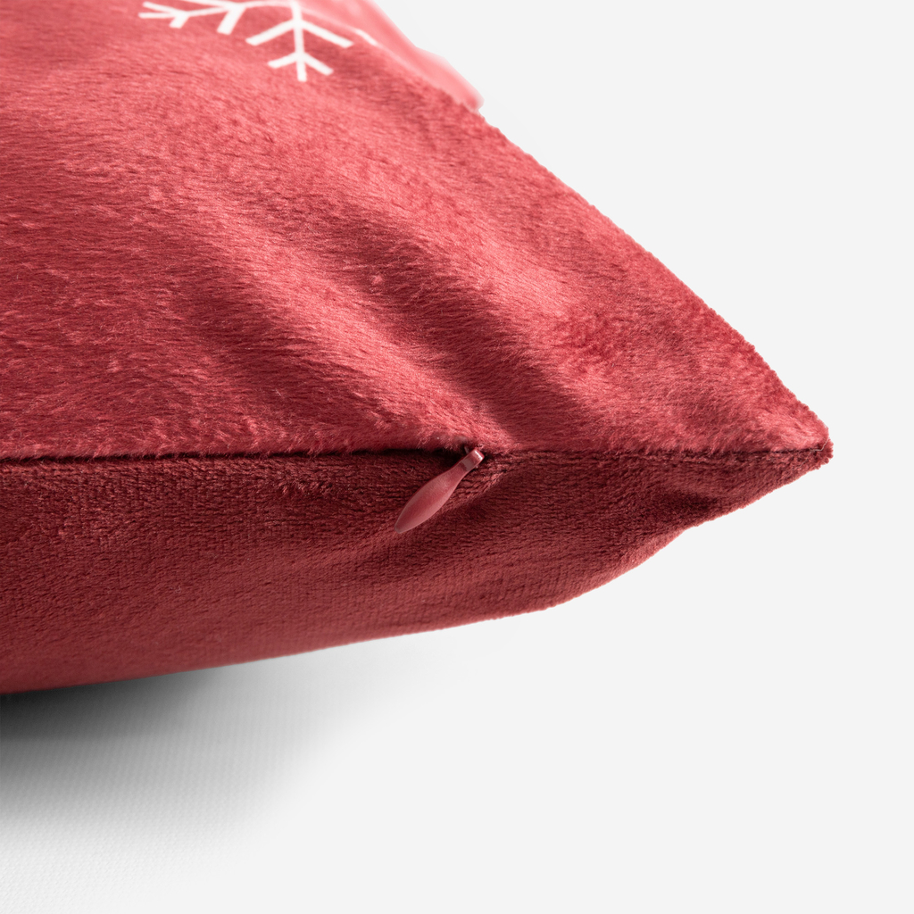 Vánoční povlak na polštář s medvědem červený CALIN 45x45 cm