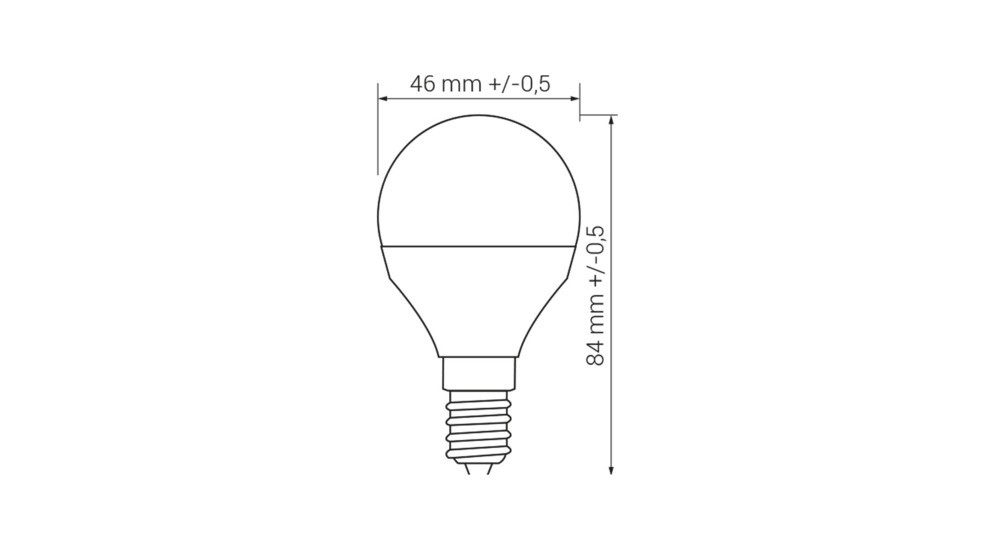 LED žárovka E14 8 W neutrální ORO-E14-G45-TOTO-8 W-DW