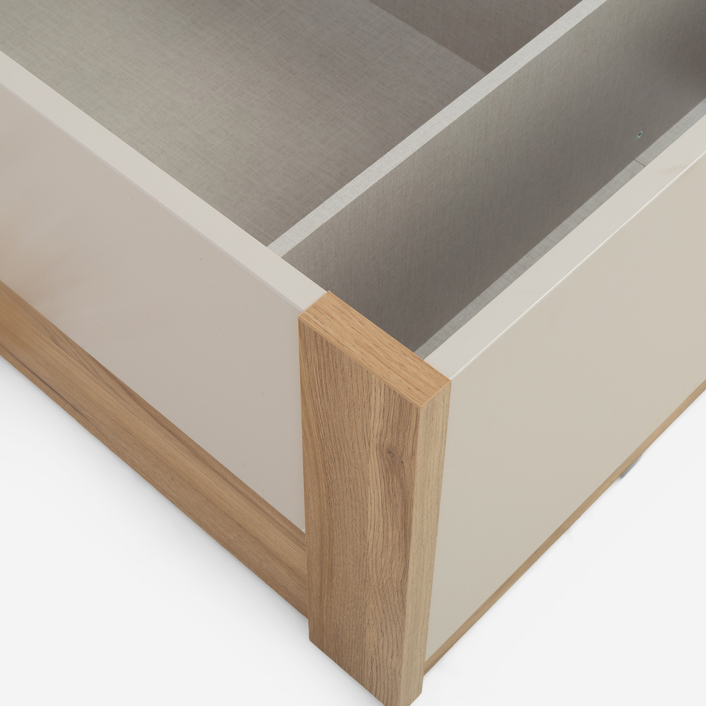 Postel s úložným prostorem a roštem OAK SQUERE 120x200.