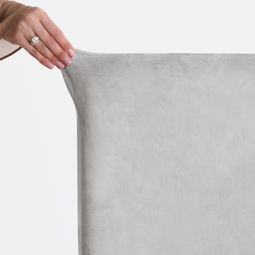 Potah na židli stříbrný SENTO 48x48x58 4 ks