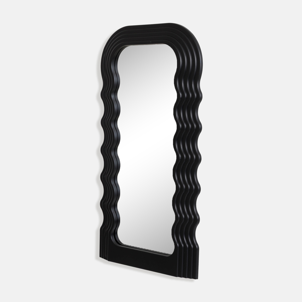 Lustro wiszące czarne 70x35,5 cm