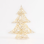 LED dekorace stromeček šampaňské zlato 40 cm