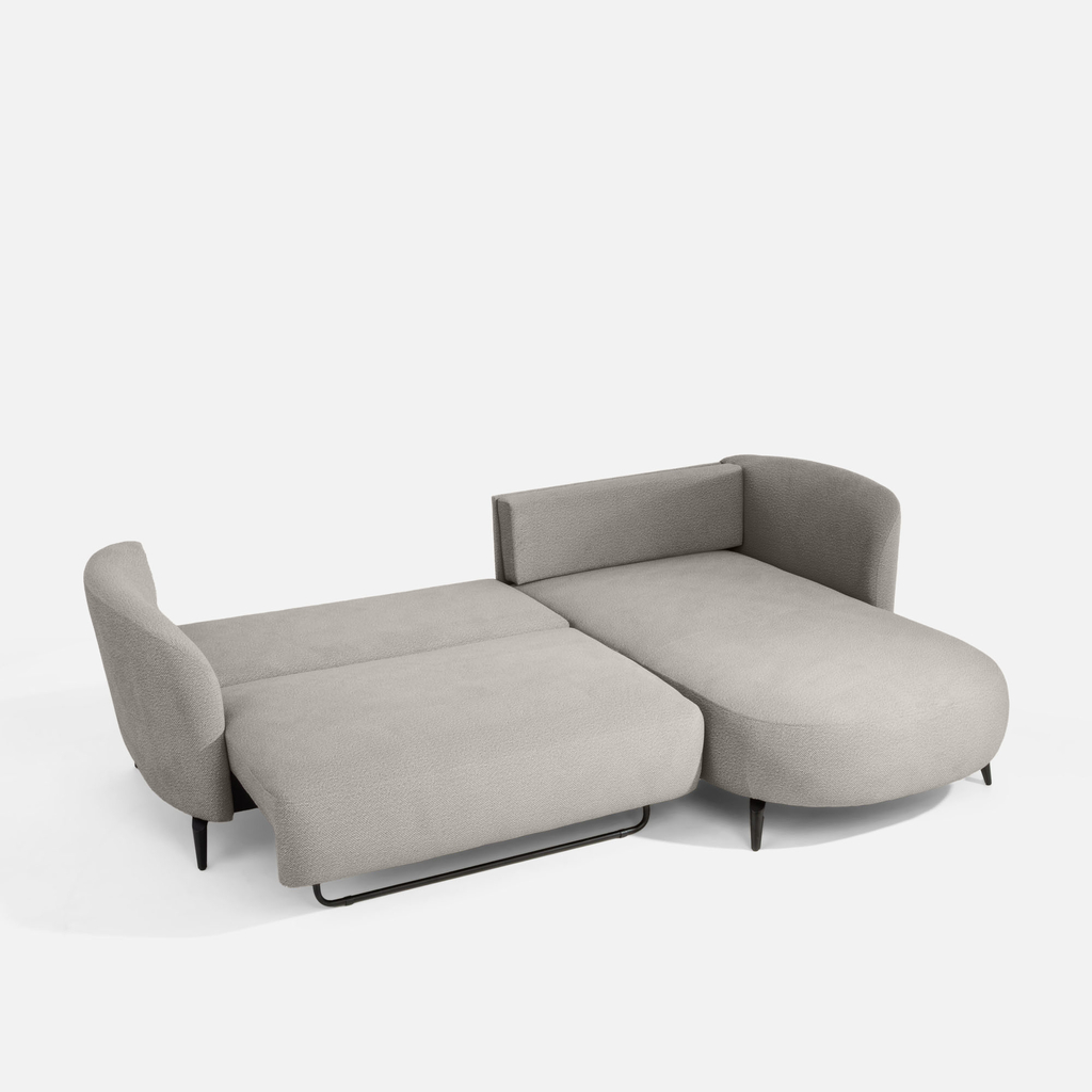 Rohová sedačka šedá RAVELLO pravá