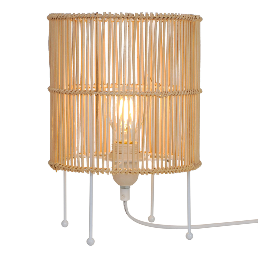 Ratanová stolní lampa EDIN 20x30 cm