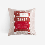 Vánoční polštářek s poštovní schránkou světlosivý CALIN 45x45 cm